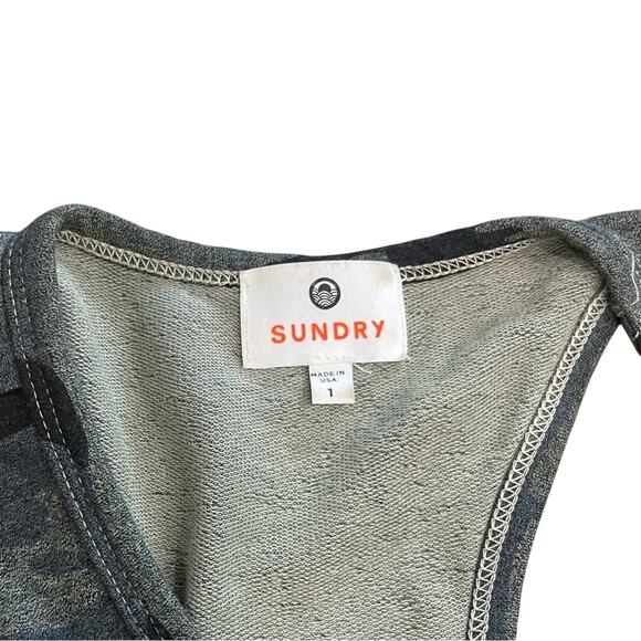 Evereve Sundry Racerback Camo Tank Dress- Small (size 1) - Picture 4 of 5